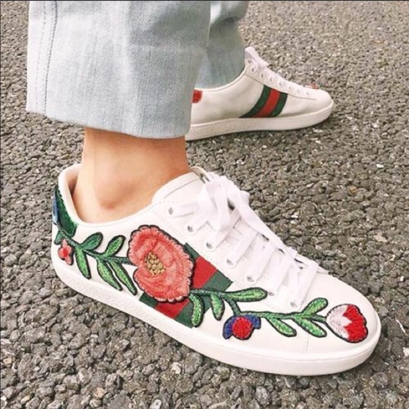 Gucci Shoes - ‼️RARE‼️ Gucci Floral Ace Embroidered Sneakers